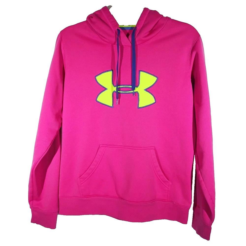 Under Armour UA Storm Hoodie Water Repellent Sweatshirt Womens Medium Hot Pink